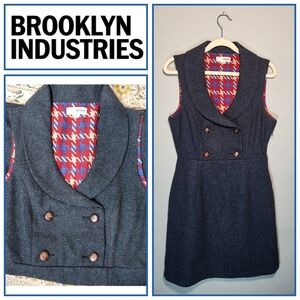 BROOKLYN INDUSTRIES Dress Size 2 Preppy Wool Blend Short Academic
